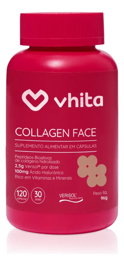 Colágeno Verisol Ácido Hialurônico Vhita Cápsula 30 Doses
